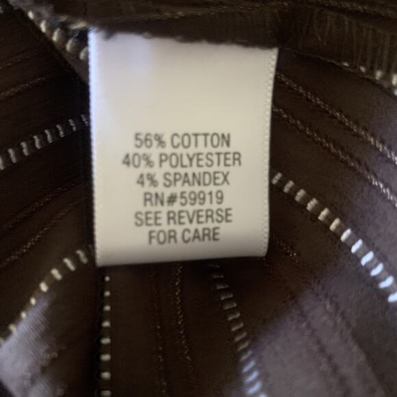 NWT APT. 9 WOMEN'S BROWN STRIPE BUTTON FRONT 3/4 SLEEVE STRETCH BLOUSE SIZE 1X - Picture 5 of 5